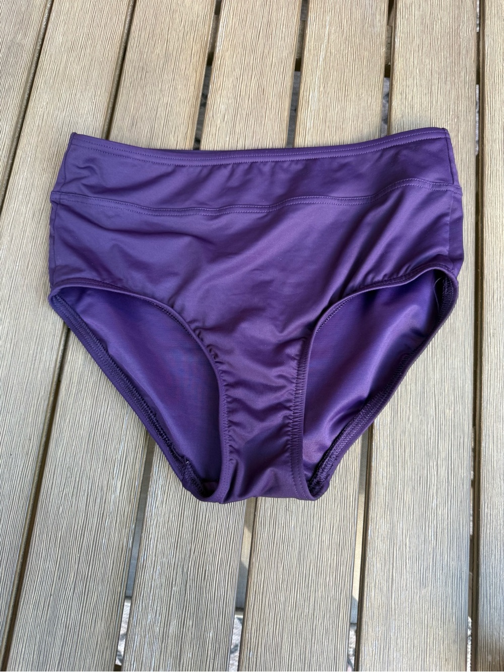 Lands’ End Purple High Waisted Bikini Bottoms Women’s Size 2